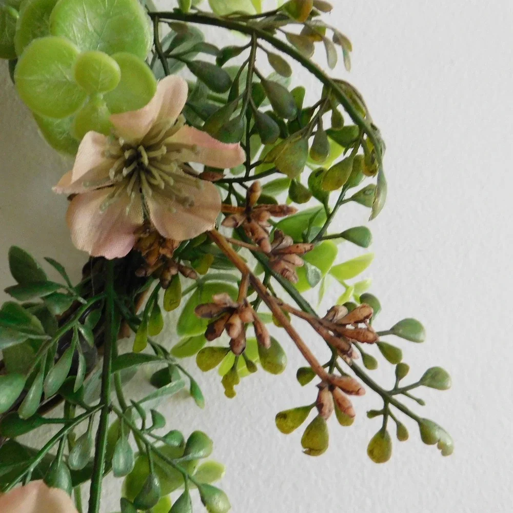 Fall Candle Ring Wreath, Mini Thanksgiving Cabinet Decor